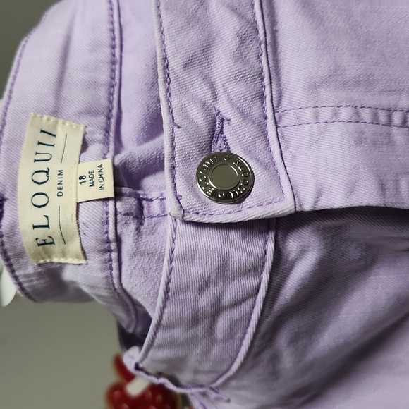 Lilac Eloquii Pleated Jeans - Picture 2 of 5